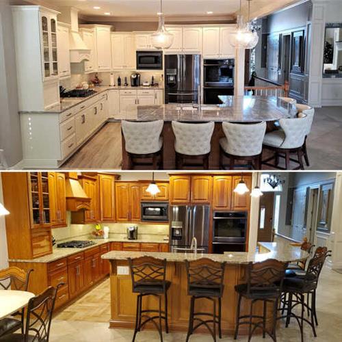 Kitchen Cabinets - Before & After