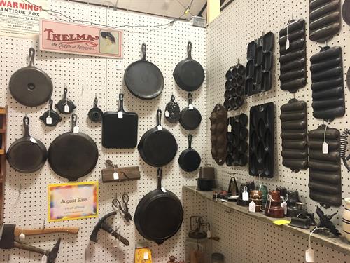Lots of Griswold, Wagner Ware, and Keen Cutter 