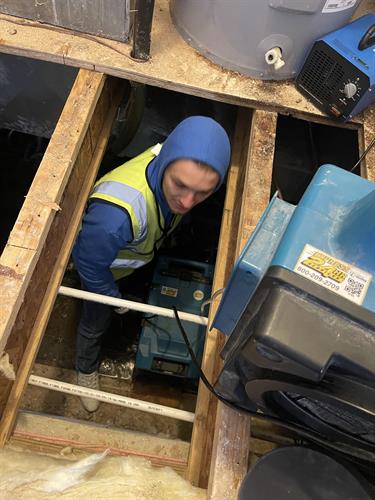 Mold remediation in the crawlspace