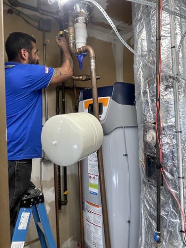 Commercial water heater install