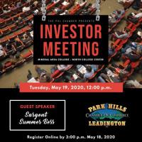 **CANCELED** Investor Meeting - May 19, 2020 **CANCELED**