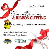 The Squeaky Clean Car Wash is Here! Join Us for the Grand Opening & Ribbon Cutting Sept. 11!