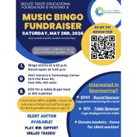 Skilled Trade Fundraiser Music Bingo Event to Support Student Scholarships