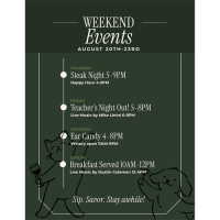 Weekend Events at Fyre Lake Winery 8/21-23
