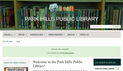 The Park Hills Public Library Launches New Website!