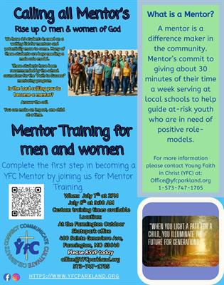 YFC Seeking Mentors to Help Guide Local Youth