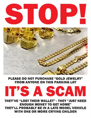Jewelry Scam Alert!!