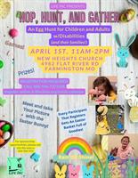 Hop, Hunt, and Gather!  Annual LIFE Center Easter Egg Hunt for Special Needs children and adults