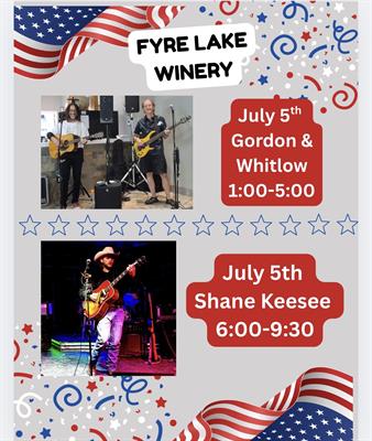 Live Music All Day: Saturday, July 5 at Fyre Lake Winery
