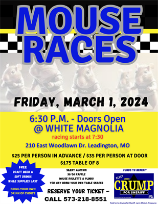 Mouse Races Fundraiser to Benefit: Elect Jasen Crump for Sheriff