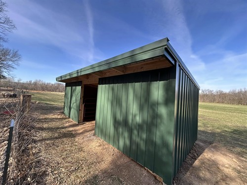 Dark Green Horse Stall