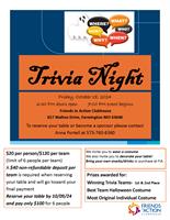 Friends in Action Clubhouse Presents: Halloween Trivia Night Fundraiser