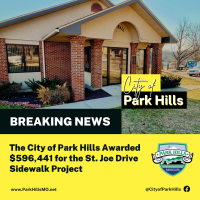 The City of Park Hills Awarded $596,441 for the St. Joe Drive Sidewalk Project