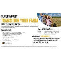 Successfully Transition Your Farm Workshop offered by MU Extension