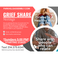 Park Hills Assembly to Launch Grief Share Support Group