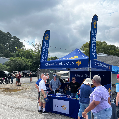 Rotary Chapin Sunrise Club's New Customized 10' Popup Tent