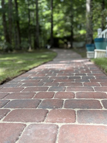 Professional Paver Patio walkway installation in Blythewood, South Carolina. 