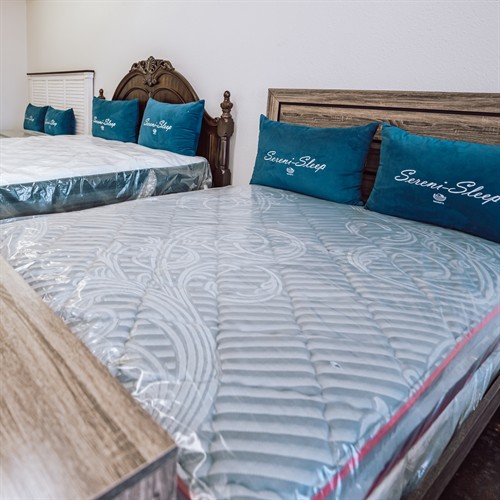 Bedroom furniture and mattress sets available in our Tyler showroom.