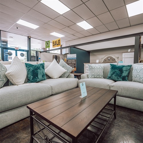 Sofas, sectionals, and living room furniture available in Downtown Tyler.