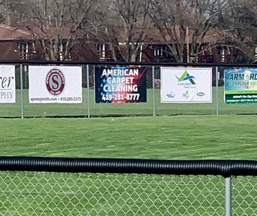 Ashland Baseball Sponsorship, check out our banner hanging on the fence 