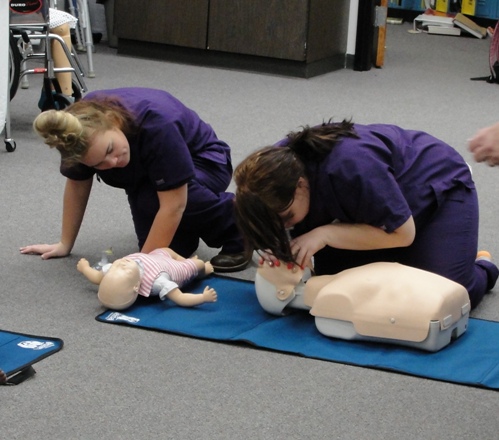 Students in Health Technologies Cluster earn several certifications including CPR.  
