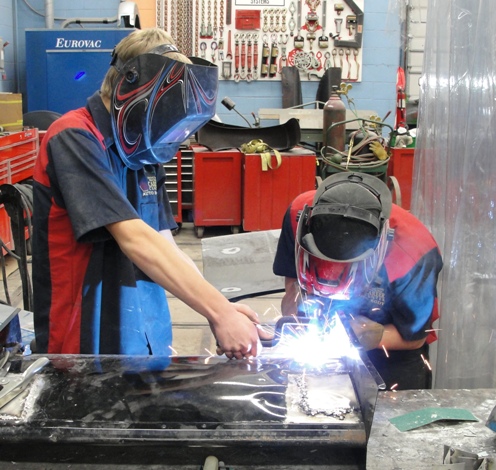 Students in Auto Body Technology learn skills that will help them enter the workforce.  