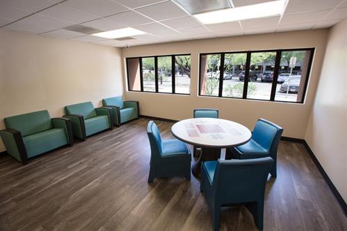 Our day rooms on each unit provide an inviting place to do group work, or rest outside of your room. Our day rooms on each unit provide an inviting place to do group work, or rest outside of your room.