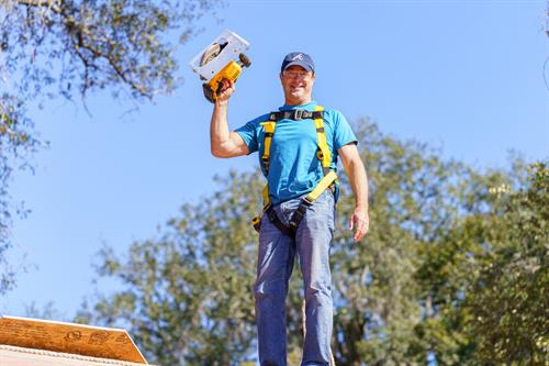 Feeling accomplish on the construction site. Feeling accomplish on the construction site.