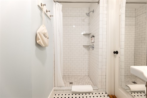Updated bathrooms with clean, modern finishes