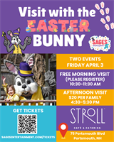 Easter Bunny Visit at Stroll Cafe in Portsmouth, NH Presented by Sages Entertainment