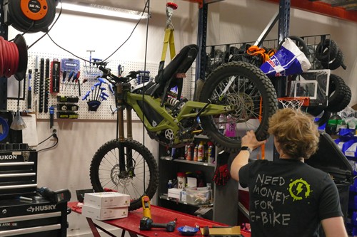 E-bike Service technician performing repairs