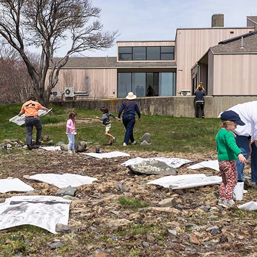 A community day art-making event with the public