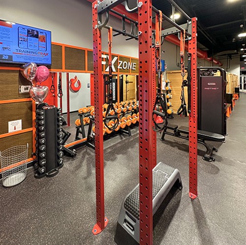 More ways to move: our FX Zone offers free weights and functional strength-training equipment outside the saunas.