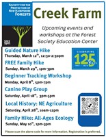 Forest Society at Creek Farm is Here for YOU! -- Check out these six upcoming hikes