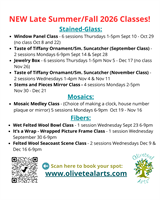 New! Fall Art Classes at Oliveteal Arts!