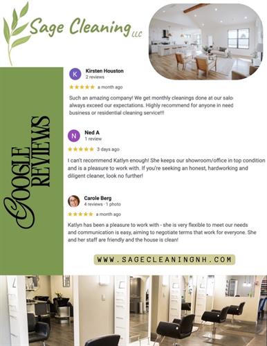 Sage Cleaning LLC | Portsmouth, NH Phone: (603) 858-5774 www.sagecleaningnh.com