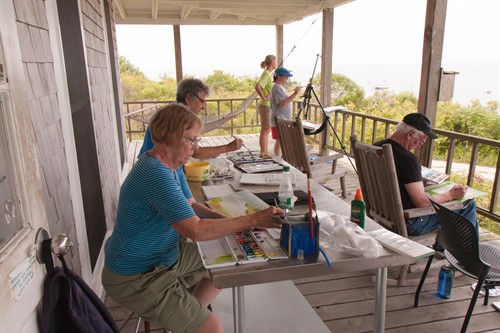 Seascapes and Landscapes art class