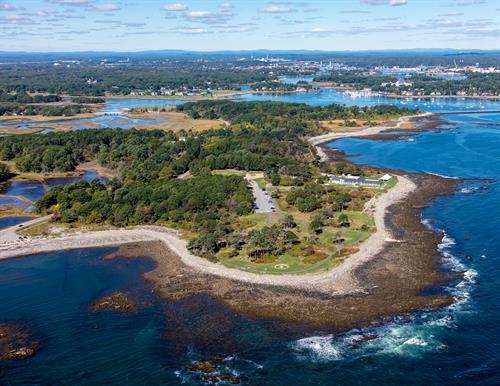 Aerial image of Odiorne Point State Park and Seacoast Science Center