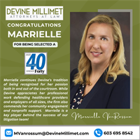 Marrielle Van Rossum of Devine, Millimet & Branch, P.A., announced a recipient of 2025 40 Under Forty