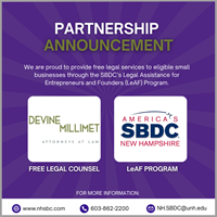 Devine Millimet Partners with New Hampshire SBDC to Provide Free Legal Consulting Services to Small Businesses