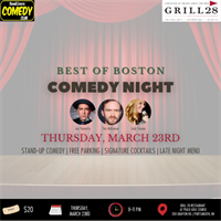 Get Tickets for Comedy & Cocktails at Grill 28 on March 23
