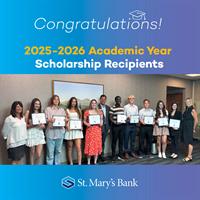 St. Mary’s Bank Awards Scholarships to Support Future Leaders