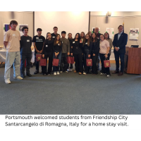City of Portsmouth NH Welcomes Student Delegations from Santarcangelo Friendship City and Nichinan Sister City