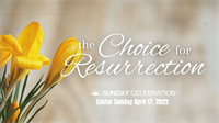 9:30AM Sunday Celebration: The Choice for Resurrection