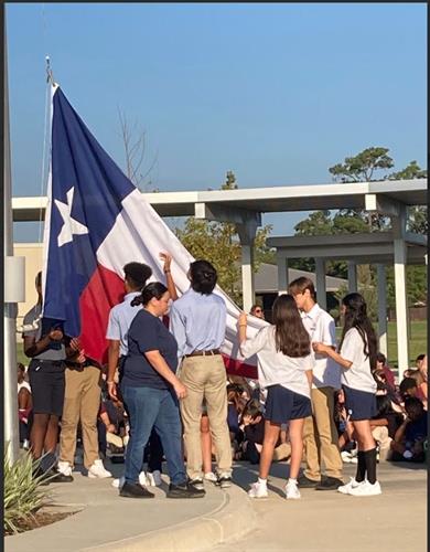 Flag Ceremony Texas Flag