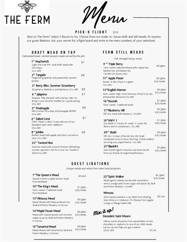 Drink Menu