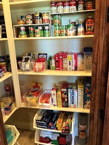 Organized Pantry with efficient products