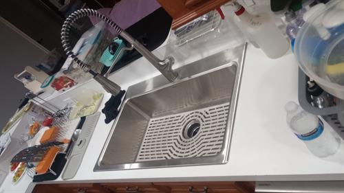 New kitchen sink installation.