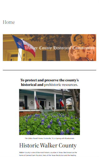Walker County Historical Commission Home Page