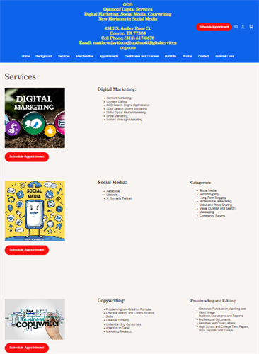 Website Services Page
